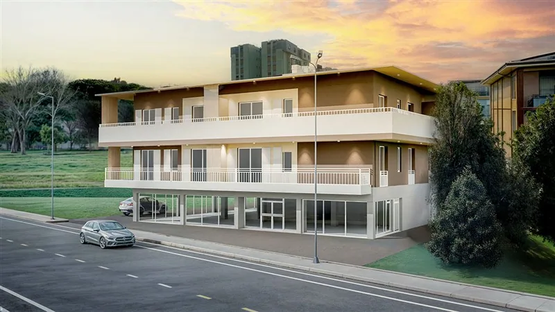 Render architettonico della residenza di Cesena