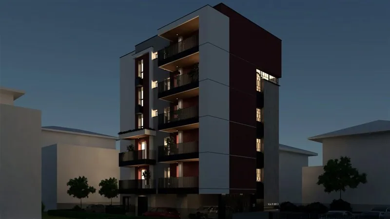 Render dei terrazzi della Residenza Verri